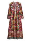Pierre-Louis Mascia Aloe floral-print maxi shirt dress - Pink