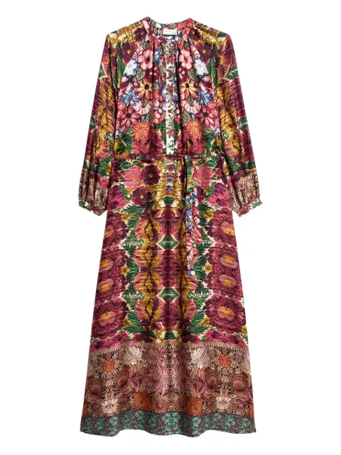 Pierre-Louis Mascia vestido camisero largo Aloe con estampado floral