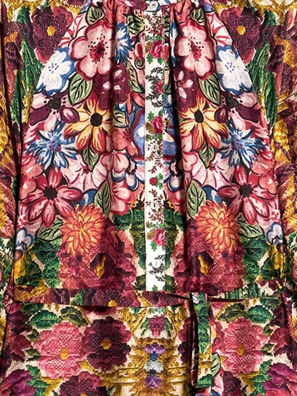 Pierre-Louis Mascia Aloe floral-print maxi shirt dress Roze