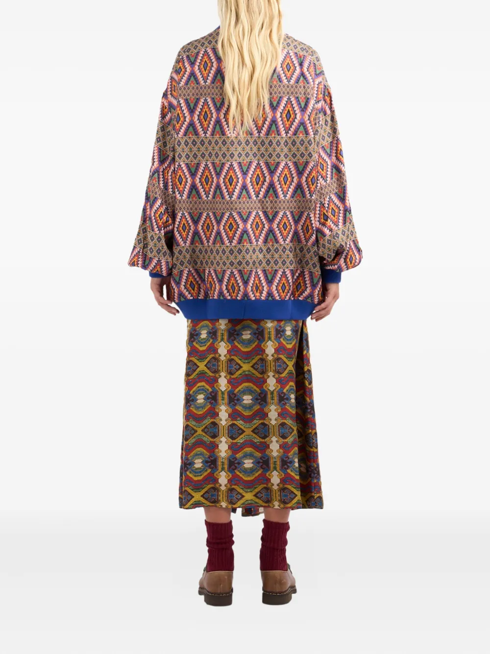 Pierre-Louis Mascia geometric-pattern bomber jacket Bruin