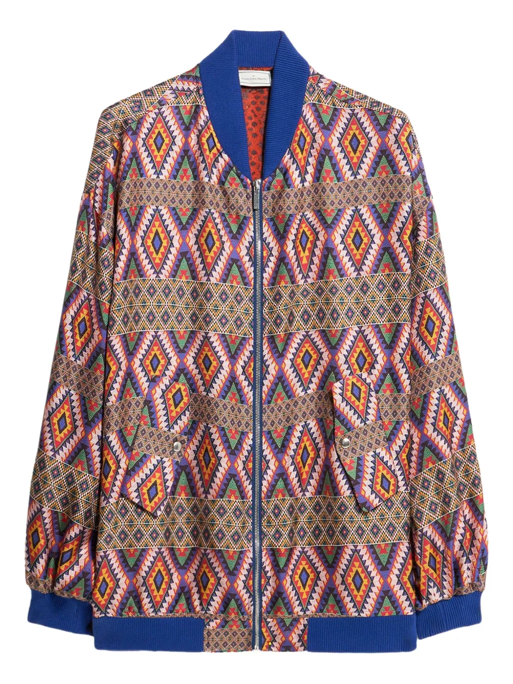 Pierre-Louis Mascia geometric-pattern bomber jacket Bruin