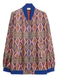 Pierre-Louis Mascia geometric-pattern bomber jacket - Brown