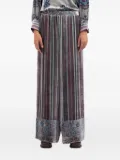 Pierre-Louis Mascia Kanpur striped velvet trousers - Grey