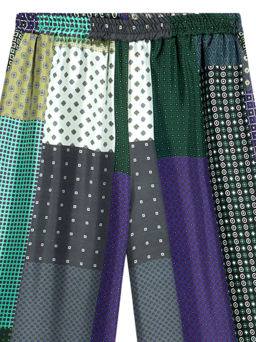 Pierre-Louis Mascia patchwork panelled trousers Blauw