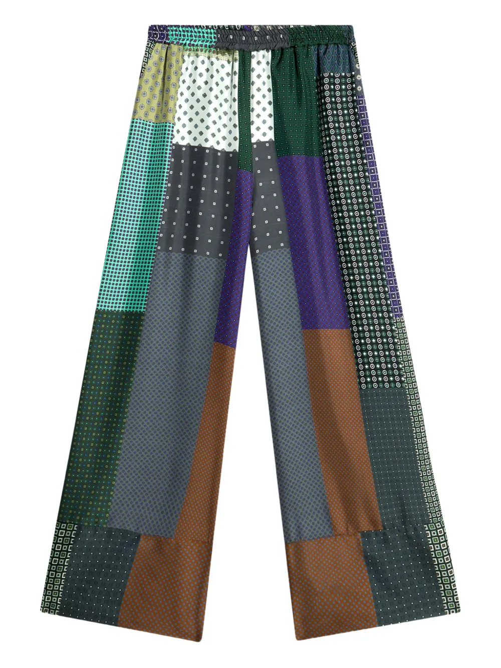 Pierre-Louis Mascia patchwork panelled trousers Blauw