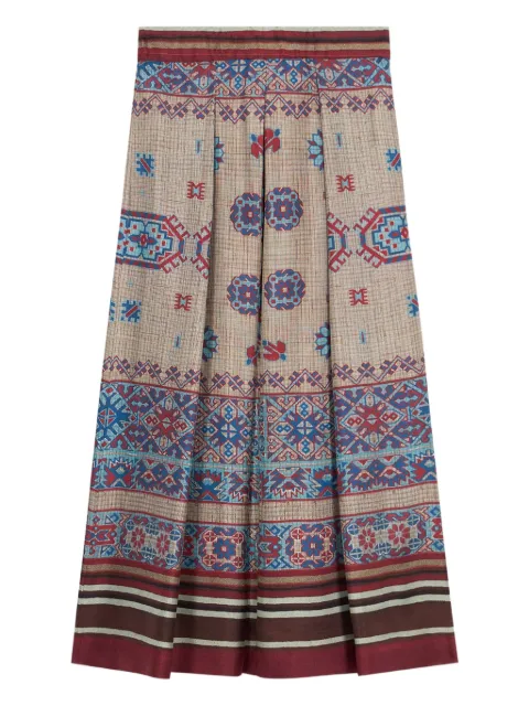 Pierre-Louis Mascia geometric-pattern midi skirt