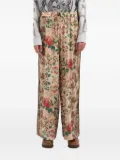 Pierre-Louis Mascia Adanastr floral-panelled wide-leg trousers - Neutrals