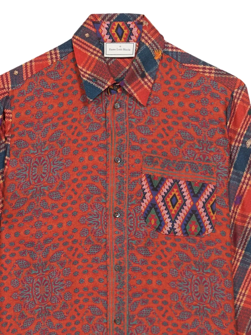 Pierre-Louis Mascia paisley-plaid shirt Rood