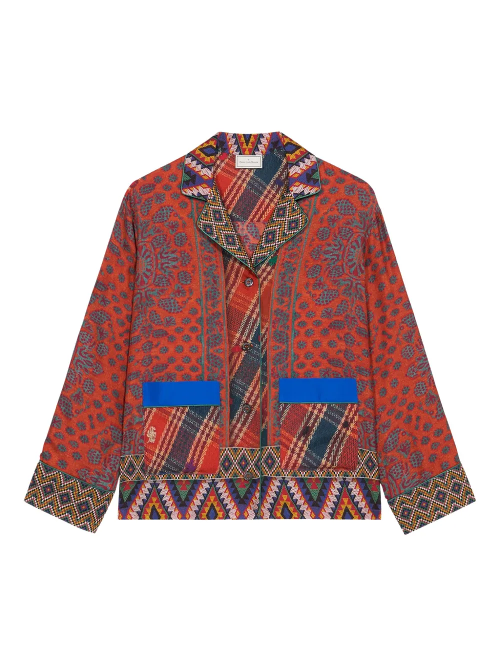 Pierre-Louis Mascia paisley-print pocket shirt Rood