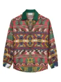 Pierre-Louis Mascia Ikat-pattern shirt - Green