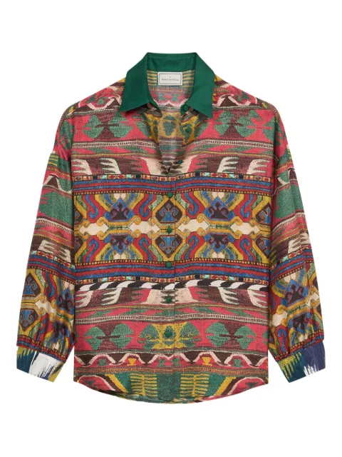 Pierre-Louis Mascia Ikat-pattern shirt
