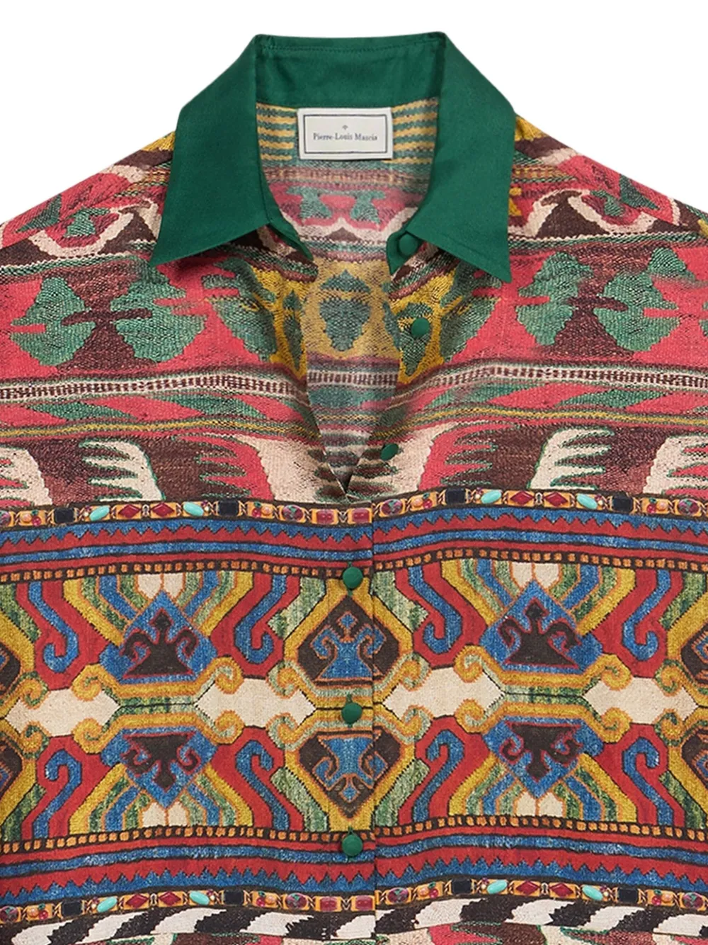 Pierre-Louis Mascia Blouse met Ikat-patroon Groen