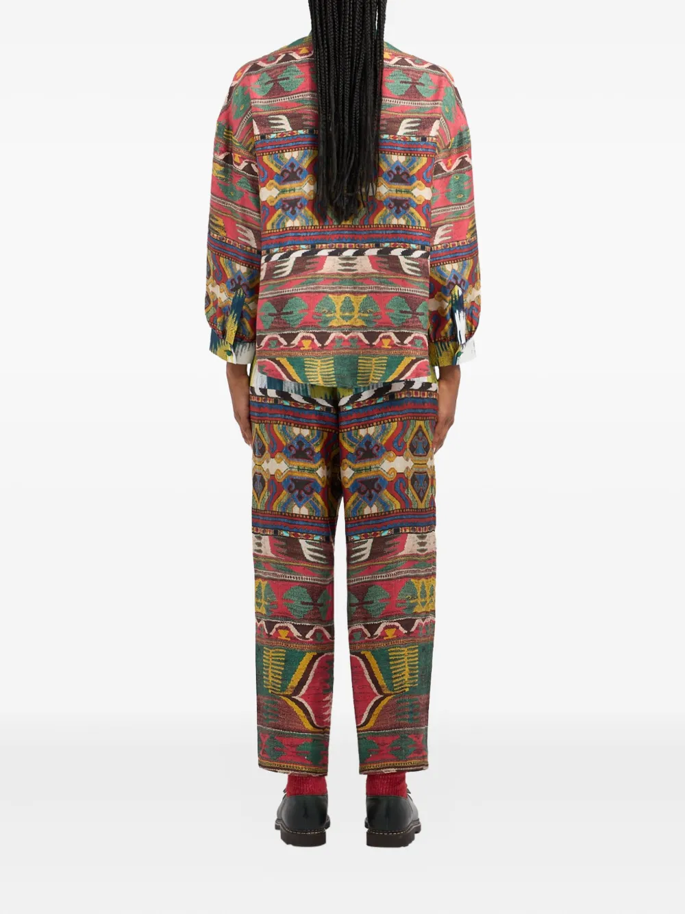 Pierre-Louis Mascia Blouse met Ikat-patroon Groen