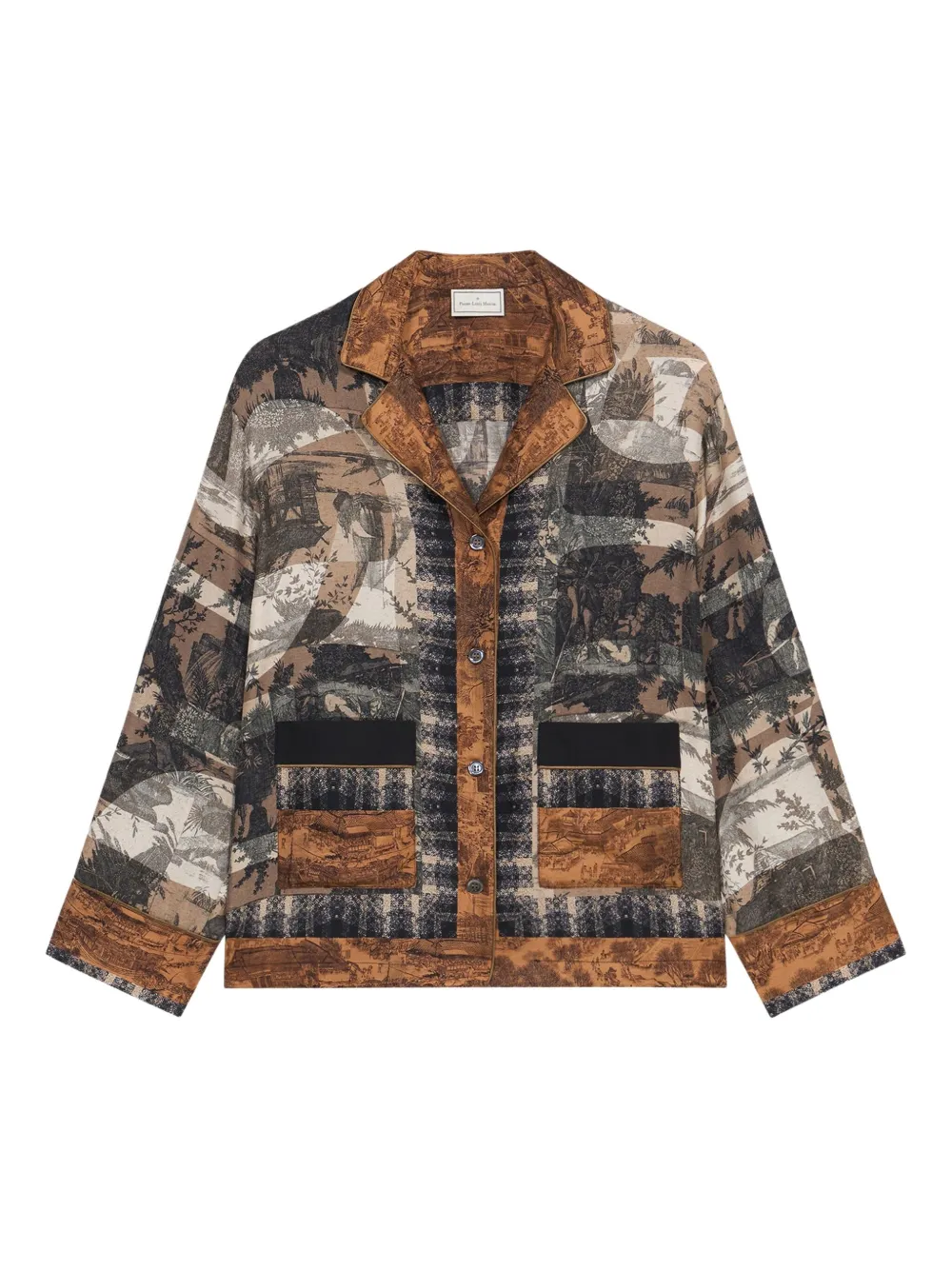 Pierre-Louis Mascia silk shirt Zwart