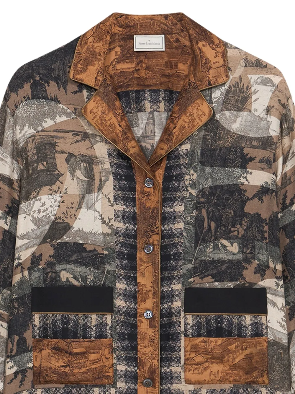 Pierre-Louis Mascia silk shirt Zwart