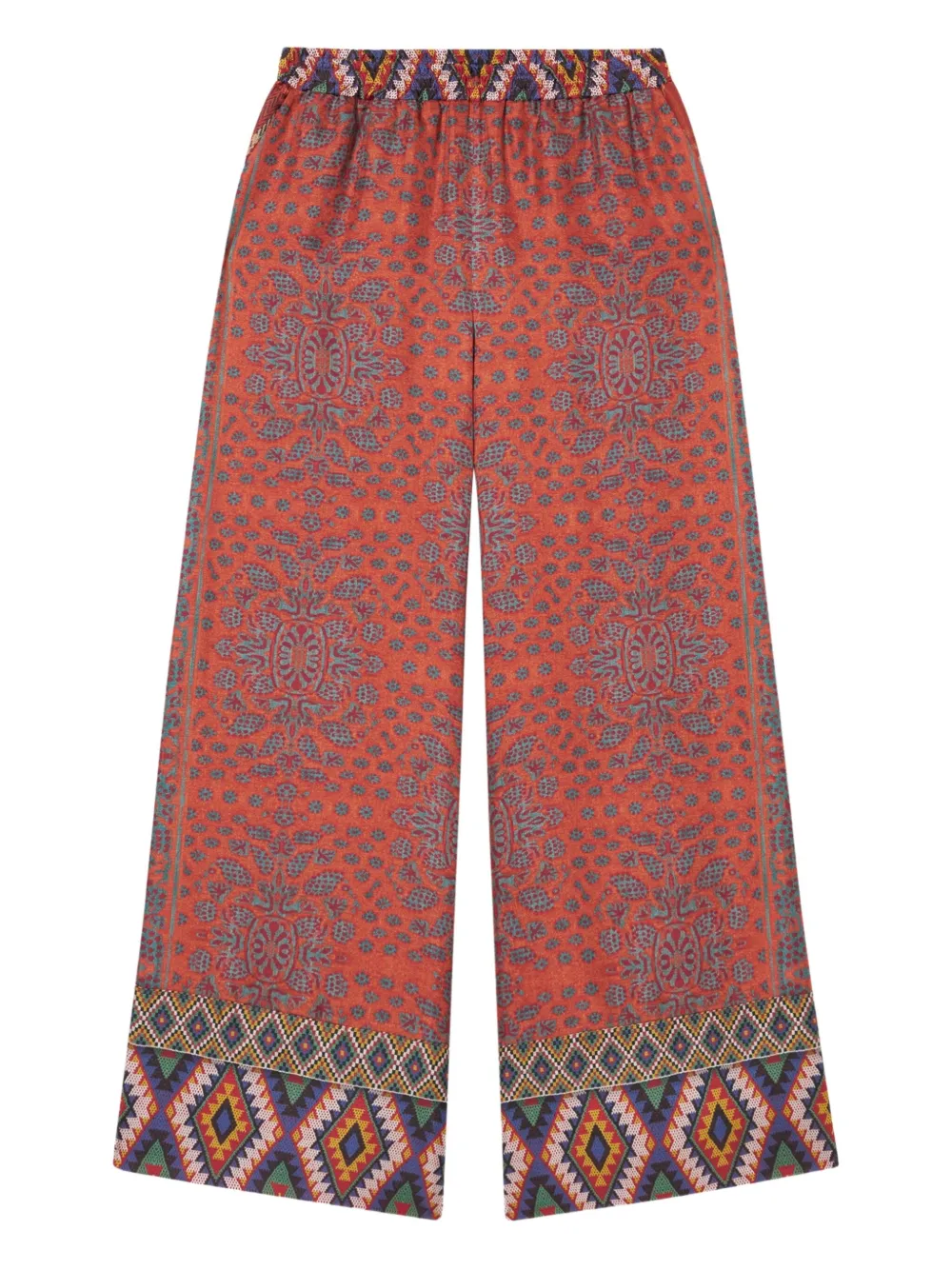 Pierre-Louis Mascia paisley-print patterned trousers Rood