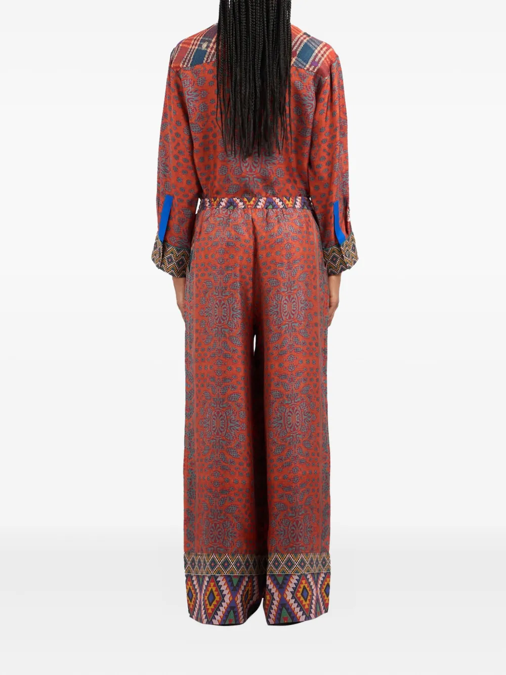 Pierre-Louis Mascia paisley-print patterned trousers Rood