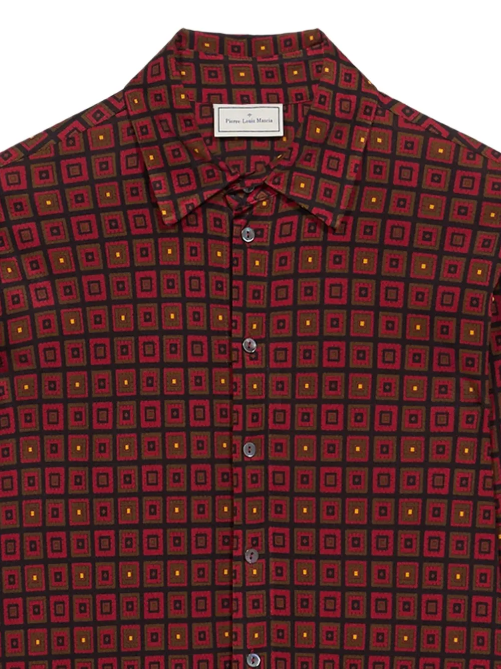 Pierre-Louis Mascia Febo geometric-print shirt Rood