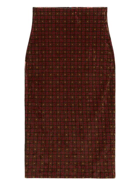 Pierre-Louis Mascia geometric-pattern midi skirt