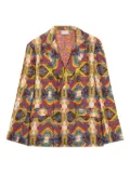 Pierre-Louis Mascia Fancy double-breasted patterned blazer - Neutrals