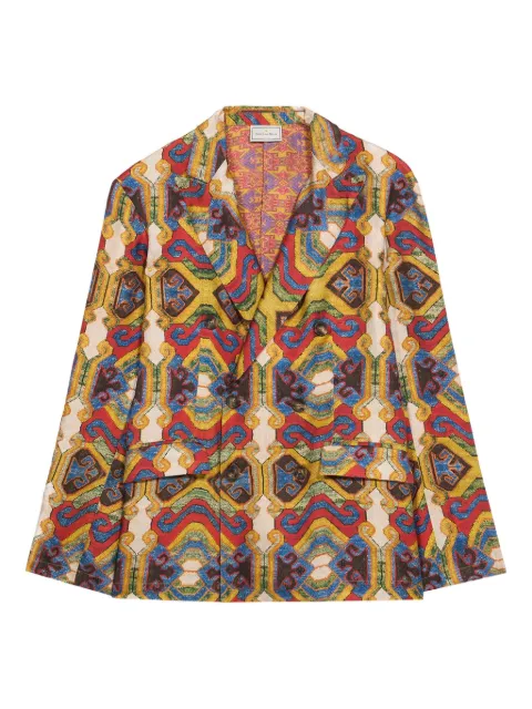 Pierre-Louis Mascia Fancy double-breasted patterned blazer