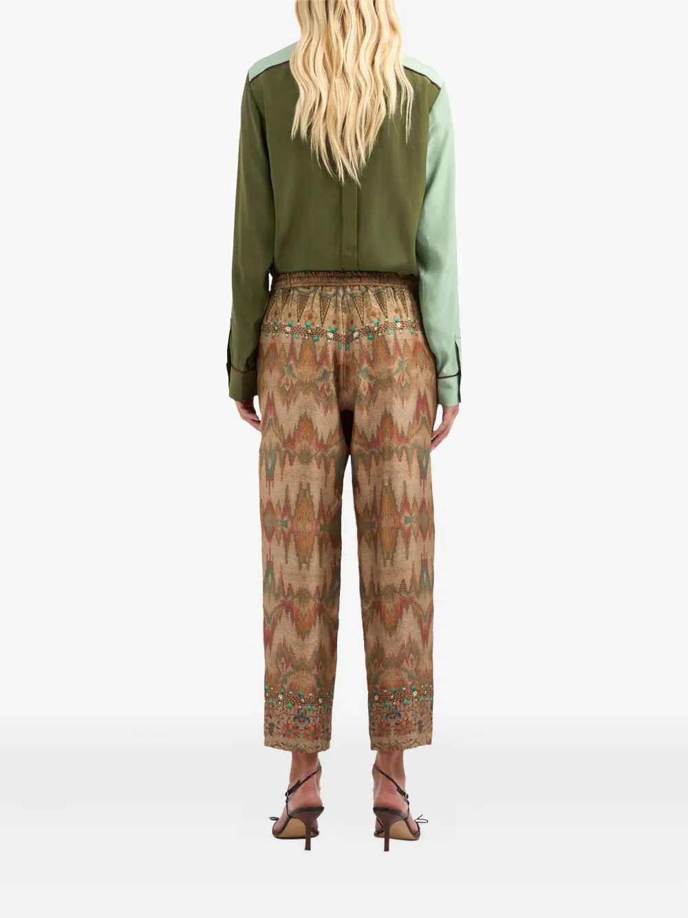 Pierre-Louis Mascia Verfraaide broek met ikat-patroon Beige