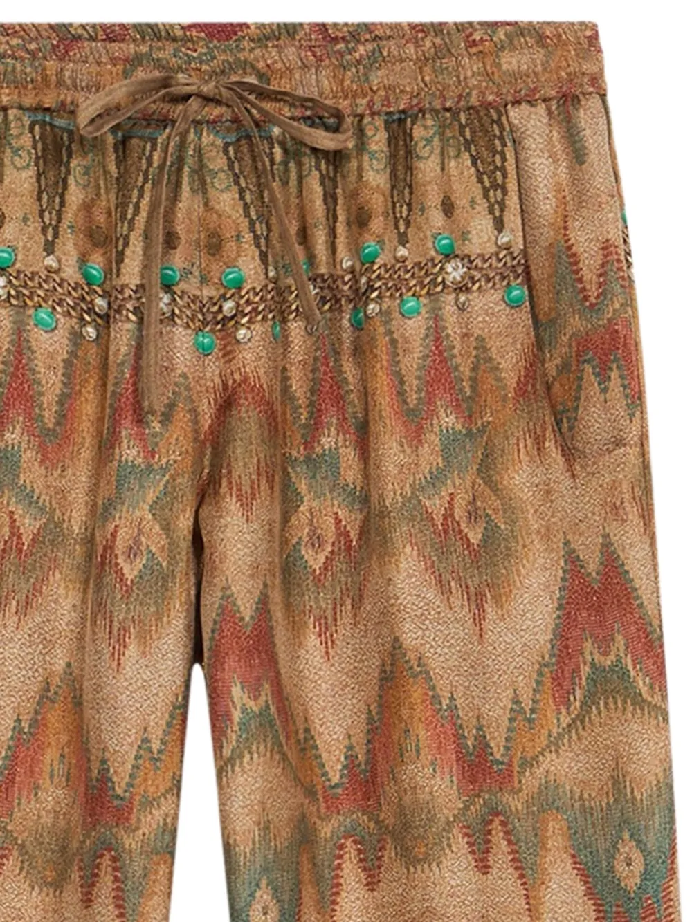 Pierre-Louis Mascia Verfraaide broek met ikat-patroon Beige