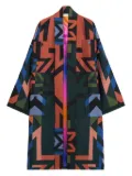 Pierre-Louis Mascia JP330ADA geometric-pattern pocket coat - Green