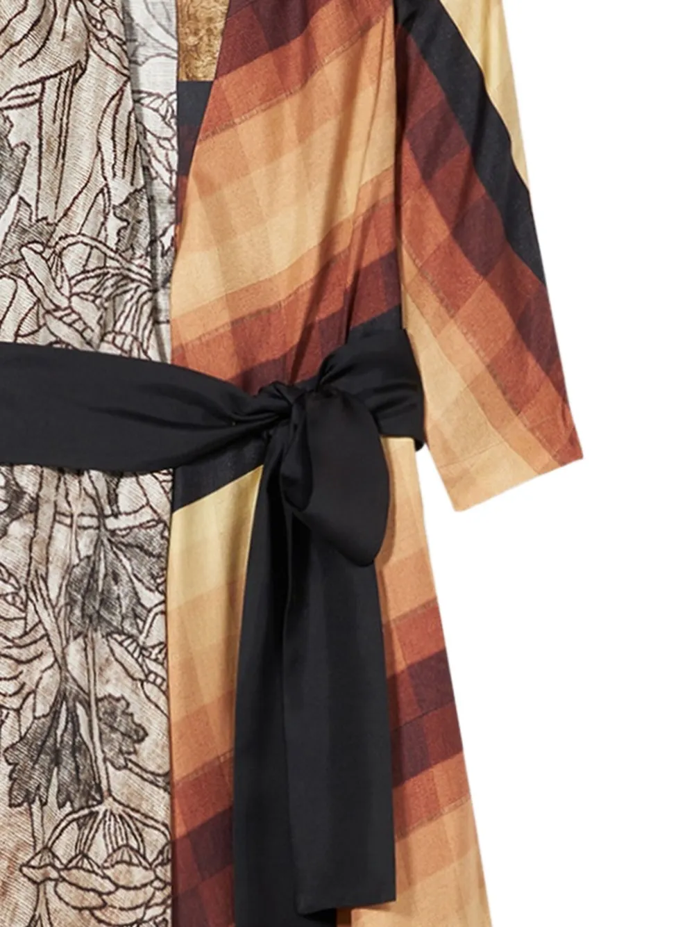 Pierre-Louis Mascia Cialda patchwork wrap maxi dress Grijs