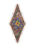 Pierre-Louis Mascia diamond-shaped fringed scarf - Red