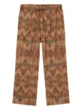 Pierre-Louis Mascia pleated-front printed trousers - Neutrals