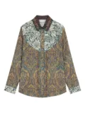 Pierre-Louis Mascia floral-damask embellished shirt - Neutrals