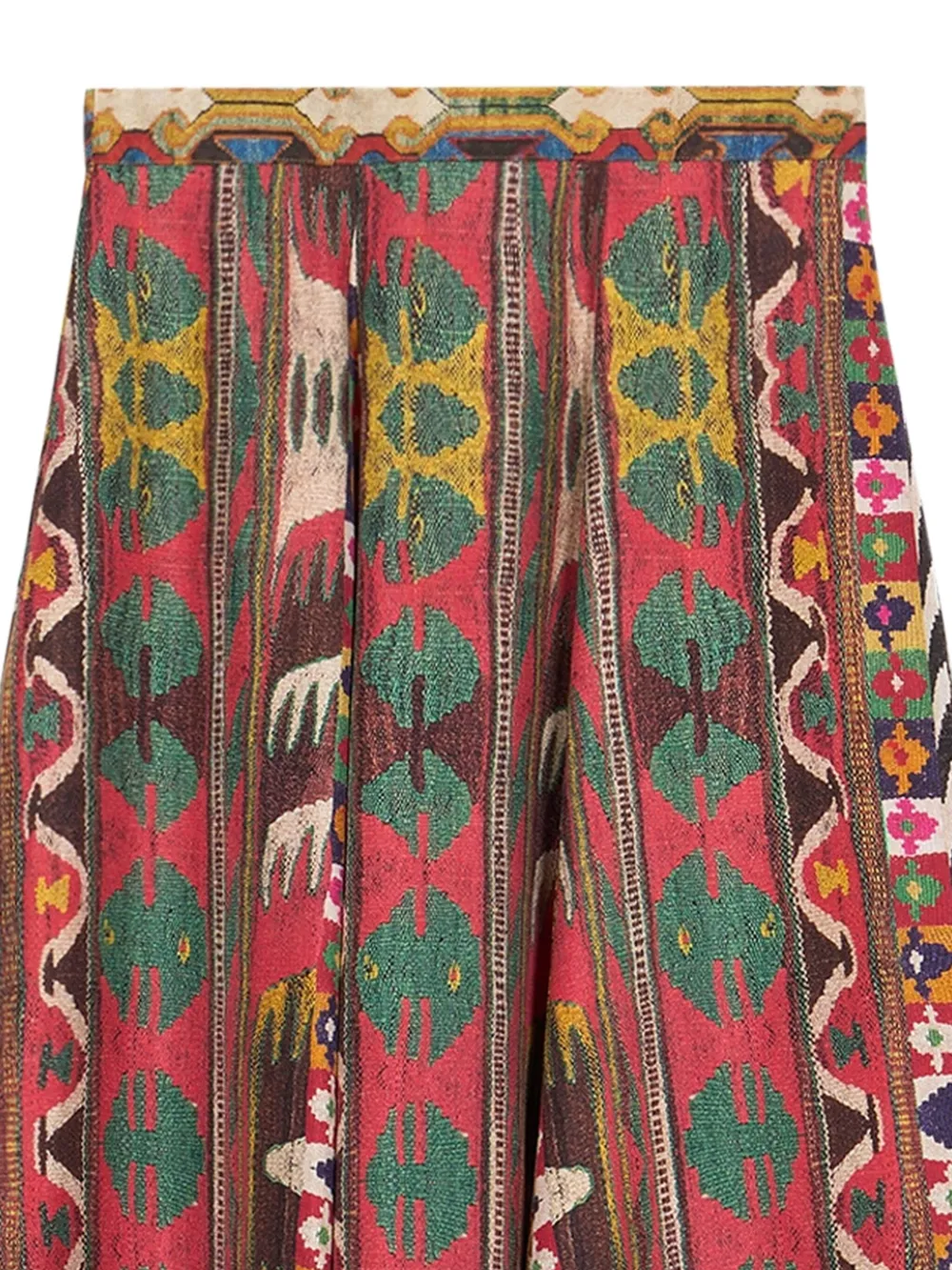 Pierre-Louis Mascia patterned pleated skirt Rood