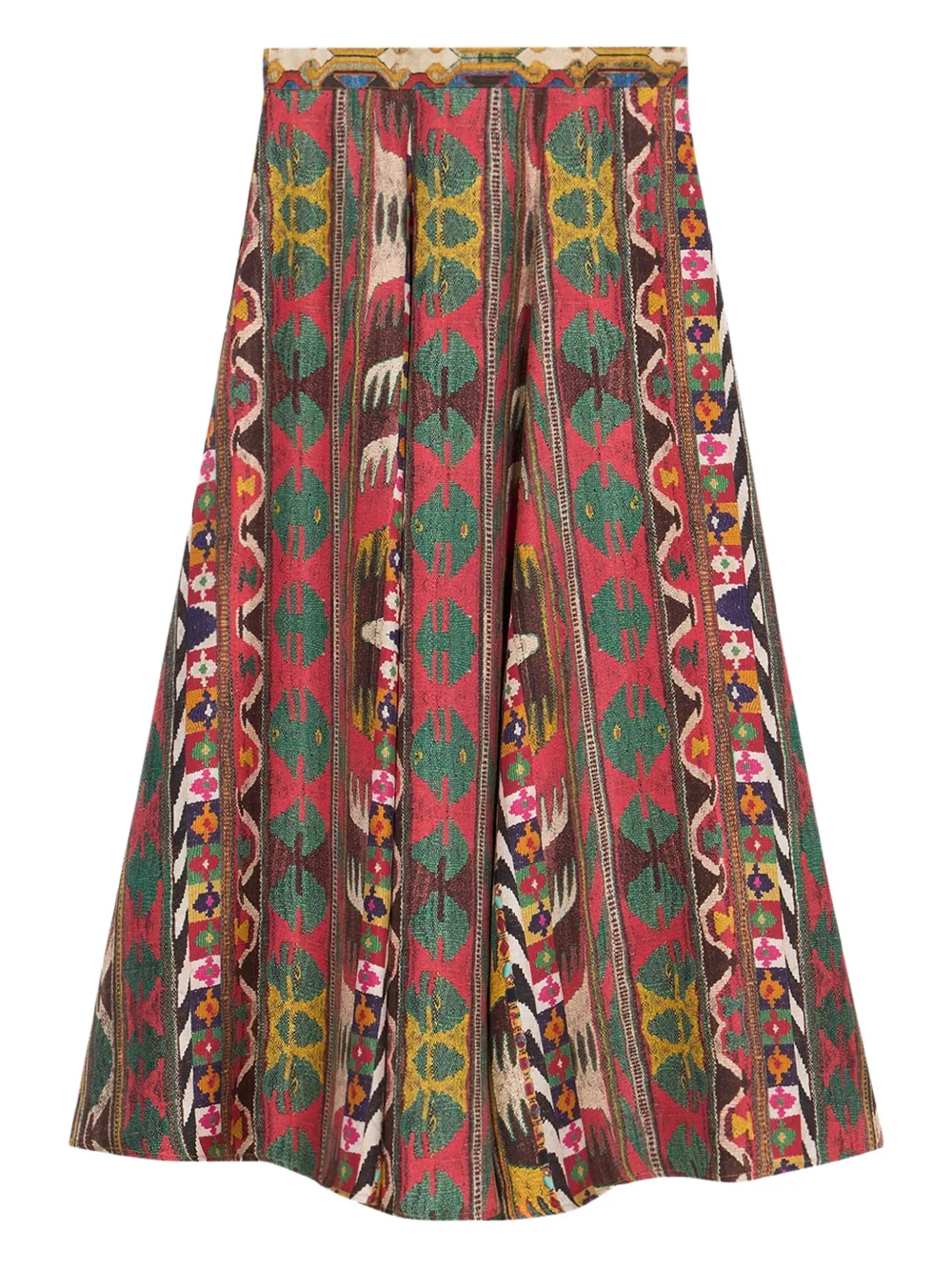 Pierre-Louis Mascia patterned pleated skirt Rood
