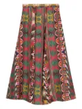 Pierre-Louis Mascia patterned pleated skirt - Red
