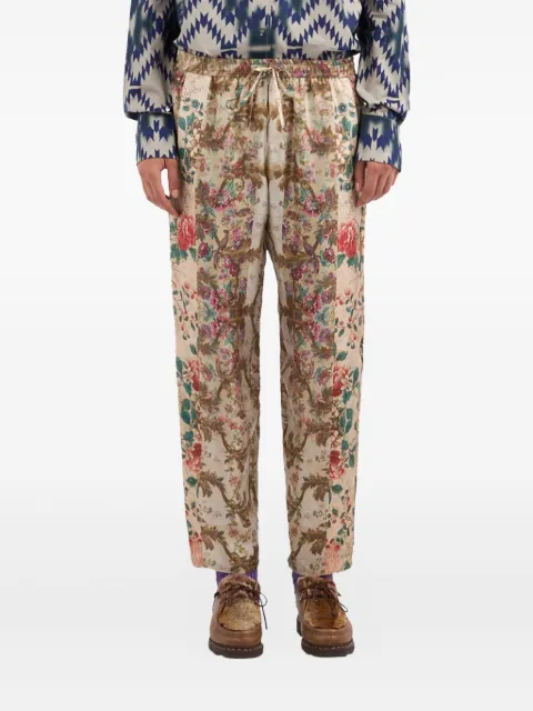 Pierre-Louis Mascia Aloe floral-print panelled trousers