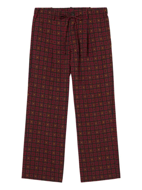 Pierre-Louis Mascia geometric-pattern drawstring trousers