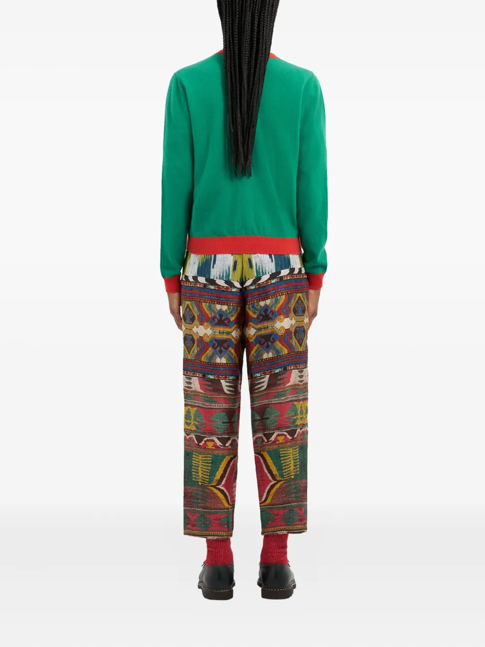 Pierre-Louis Mascia colour-block panelled cardigan Paars