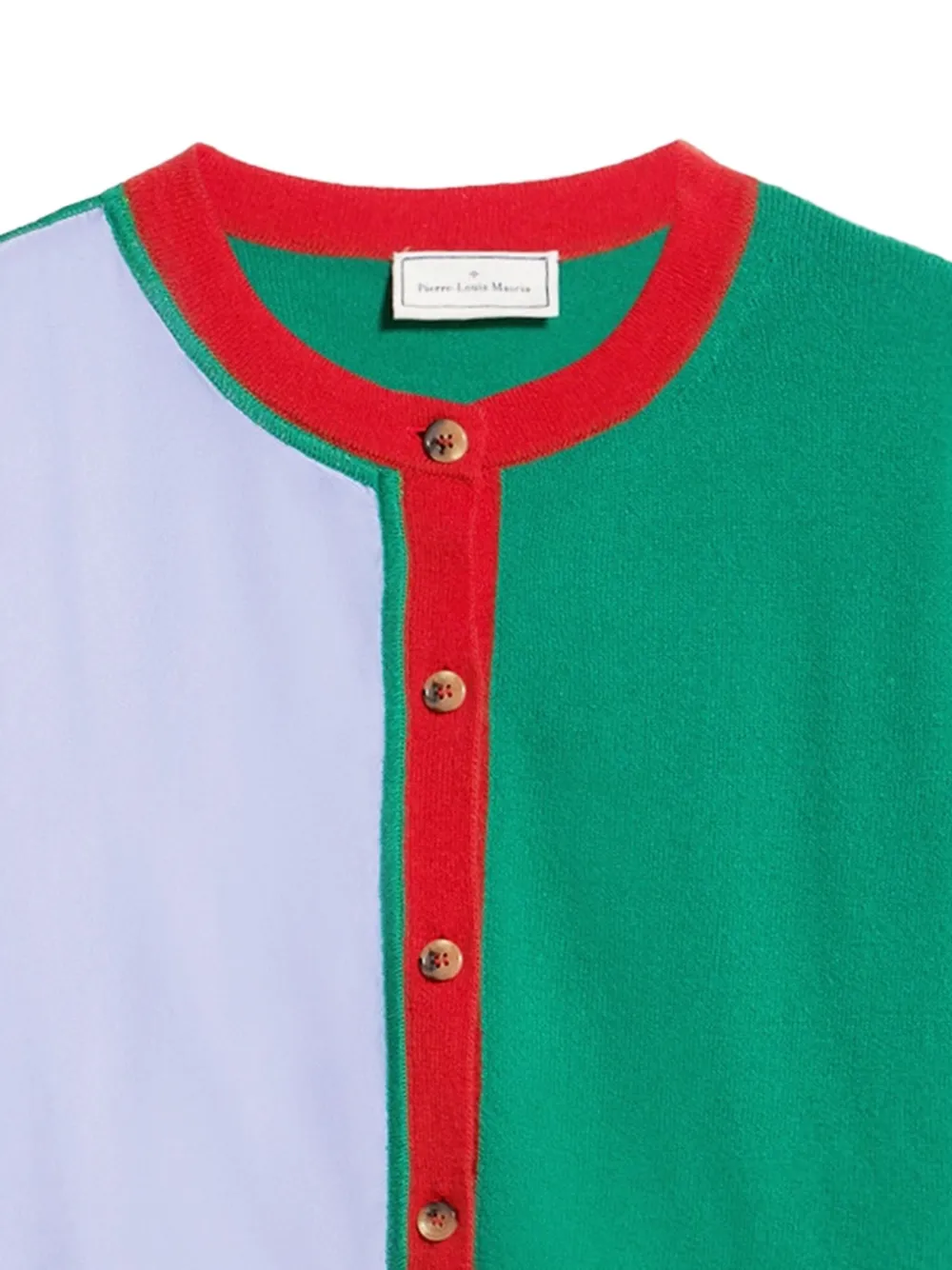 Pierre-Louis Mascia colour-block panelled cardigan Paars