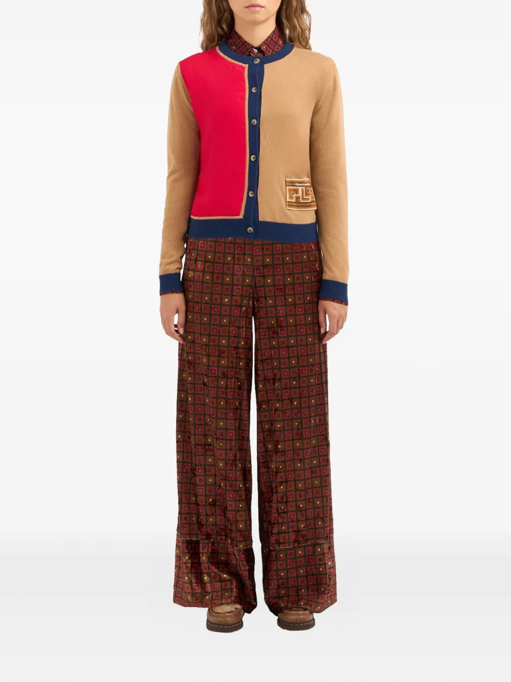 Pierre-Louis Mascia Vest met colourblocking Rood