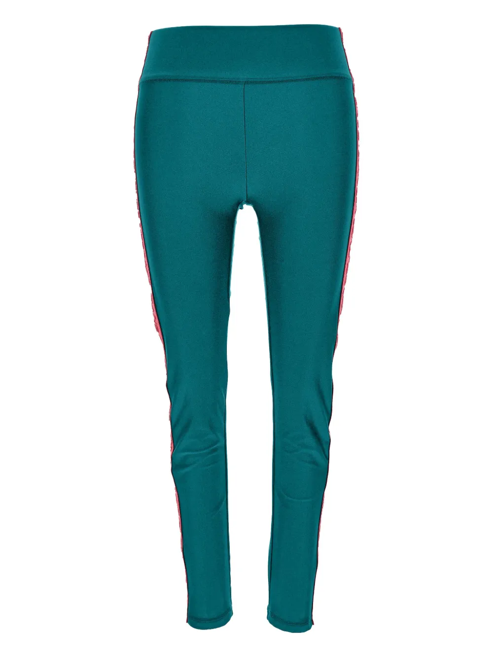 Versace Jeans Couture Embossed-logo Leggings In Blue