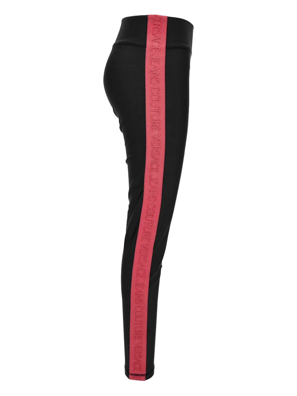Versace Jeans Couture Legging met logo-reliëf Zwart