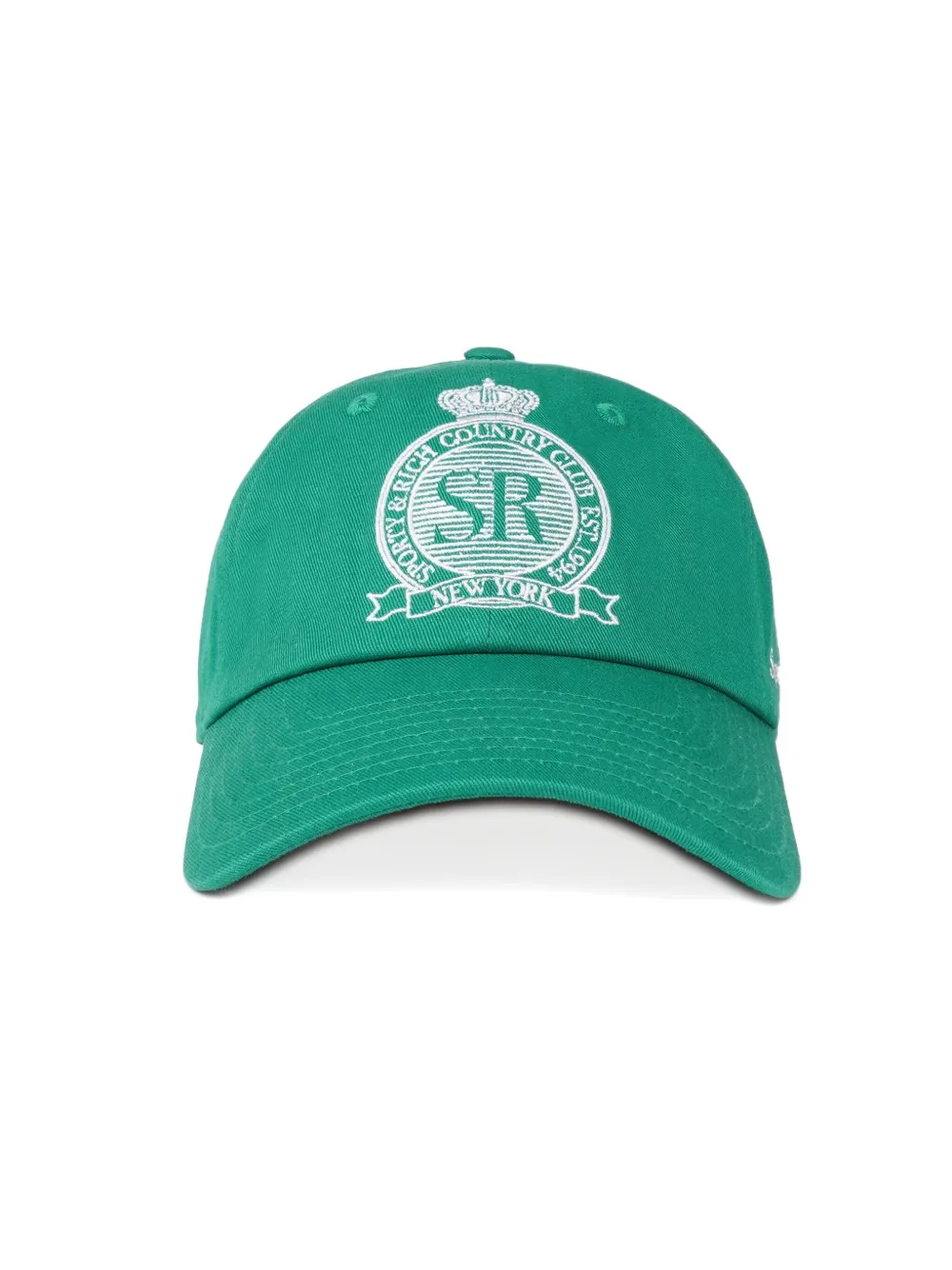 Sporty & Rich embroidery baseball cap Groen