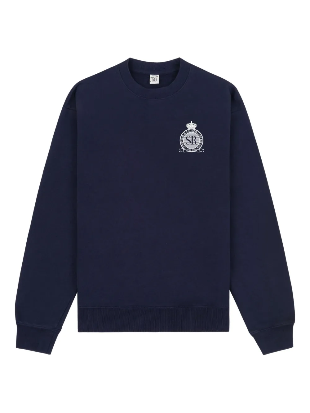 Sporty And Rich Royal Club Crest-embroidered Sweatshirt In Blue