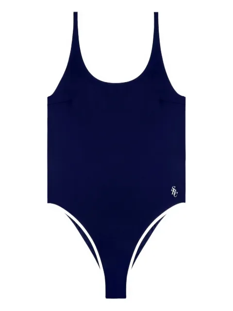 Sporty & Rich Carla scoop-neck contrast-trim swimsuit