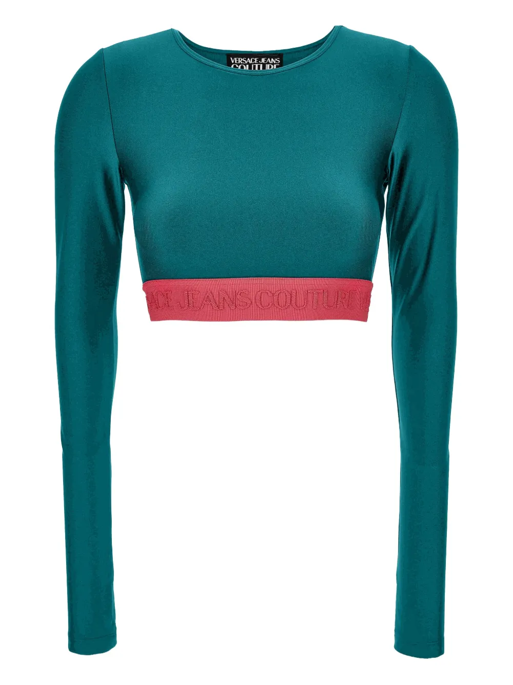 Versace Jeans Couture logo-band longsleeves T-shirt Blauw