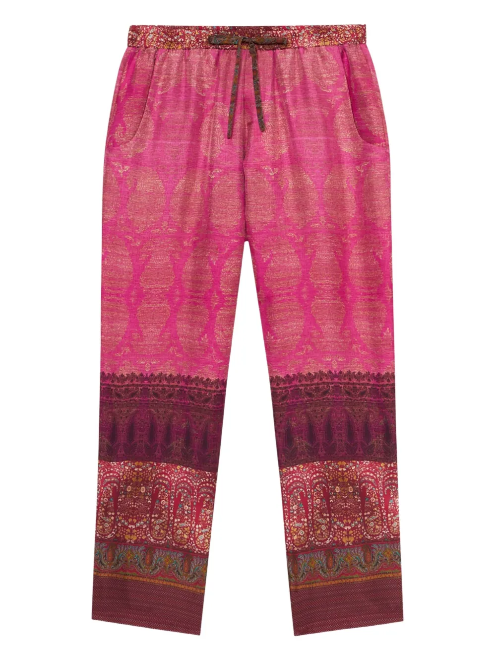 Pierre-Louis Mascia Aloe broek met trekkoord en paisley-print Roze