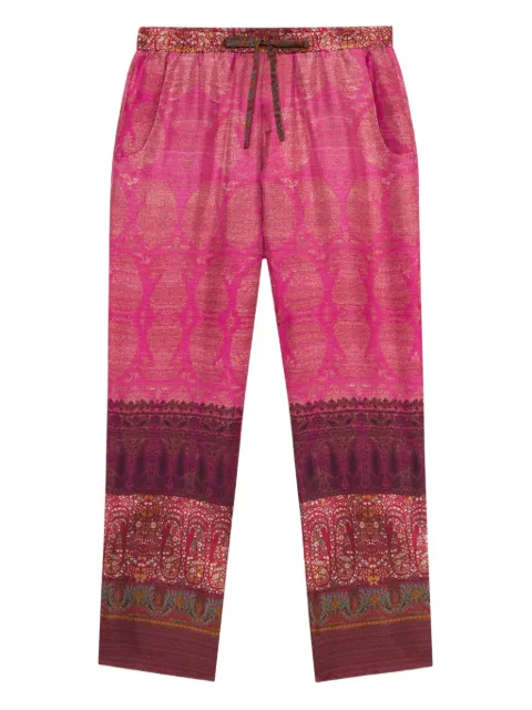 Pierre-Louis Mascia Aloe paisley-print drawstring trousers