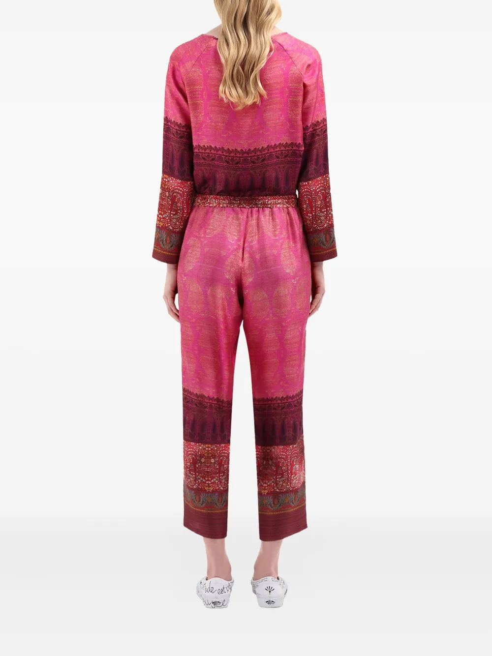 Pierre-Louis Mascia Aloe broek met trekkoord en paisley-print Roze
