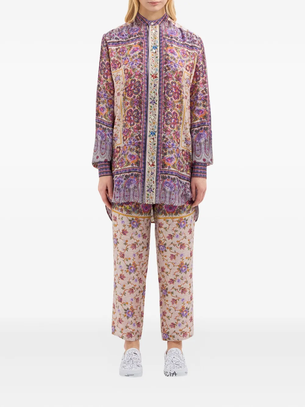 Pierre-Louis Mascia Blouse met bloemenprint Paars